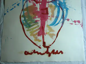 Anton Heyboer - Olieverf en acrylverf , Moeder met Kind – 107 x 79 cm kopen? Bied vanaf 125!