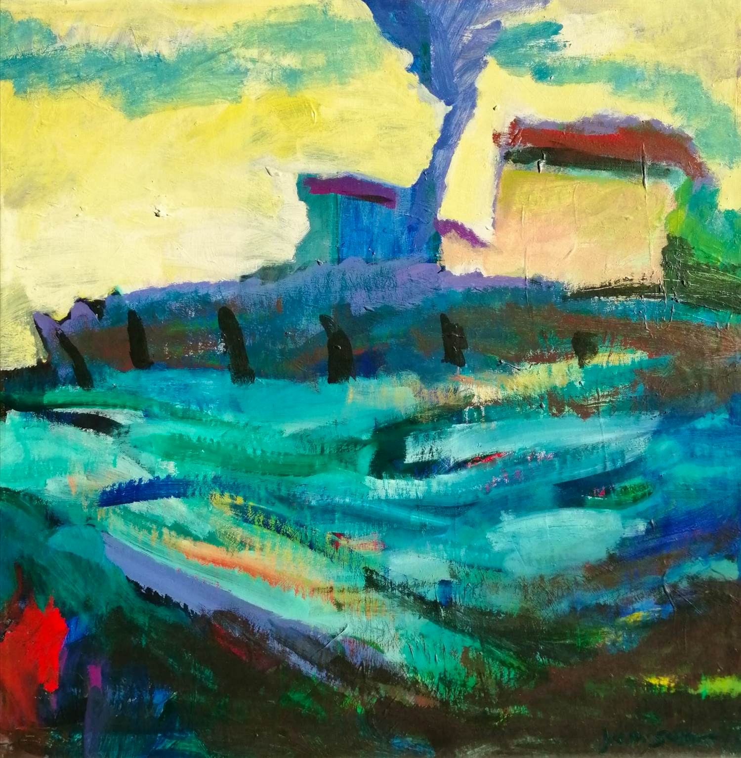 Judith Stolker - Abstracte Compositie verkocht voor € 85!