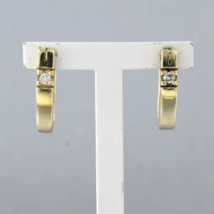 14k geel gouden oorhangers bezet met briljant geslepen diamant tot. 0,06ct kaufen? Bieten Sie von 450!