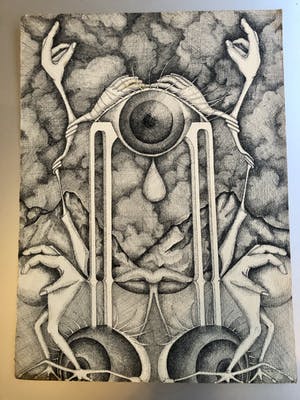 Niet of onleesbaar gesigneerd - surrealistische fantasie kopen? Bied vanaf 1!