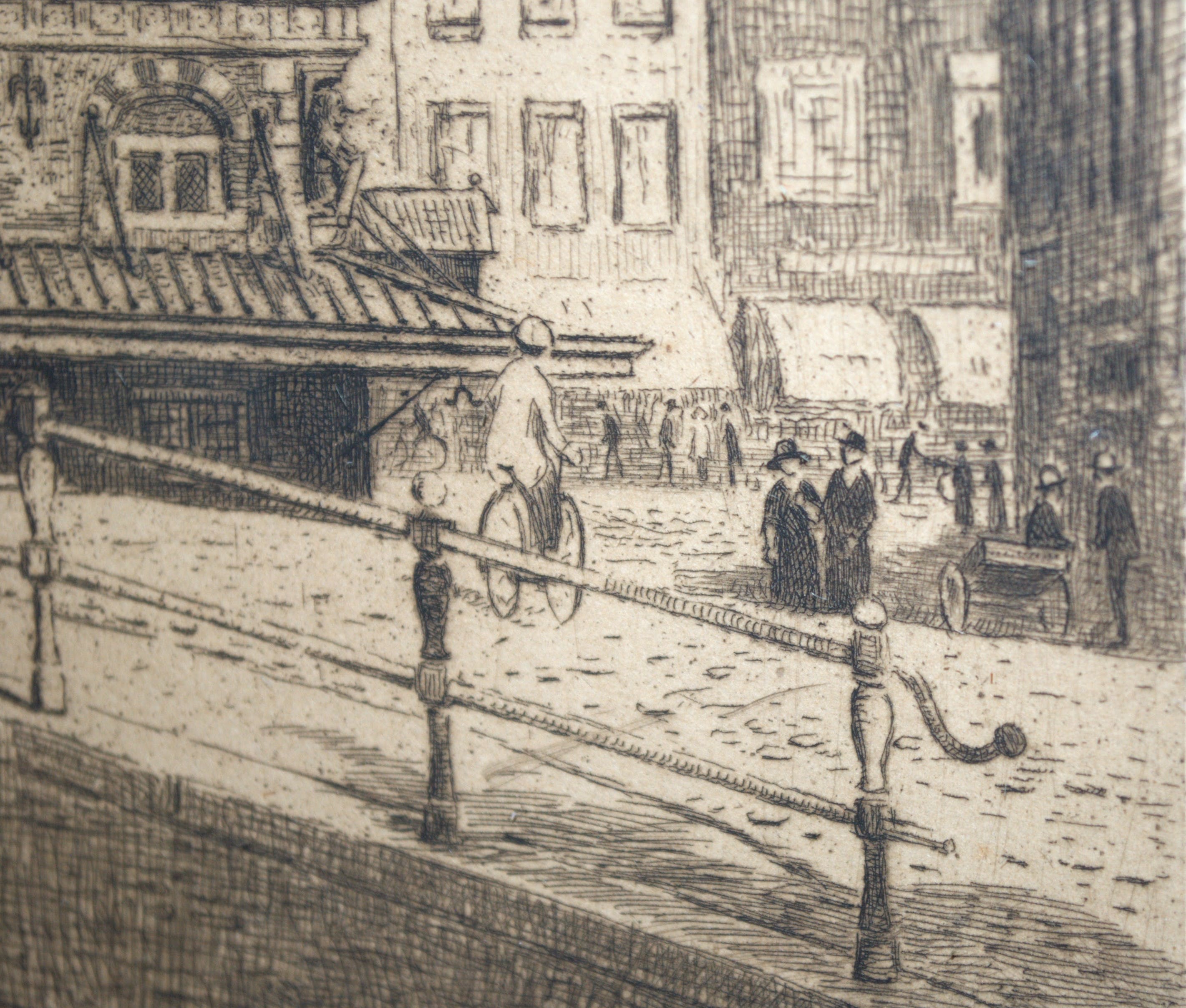 Simon de Heer - Leeuwarden, de Waag en Lange Pijp - ets kopen? Bied vanaf 40!