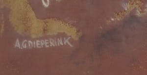 Alexander Gerhardus Dieperink - Monotype, Berggezicht - Ingelijst kopen? Bied vanaf 1!