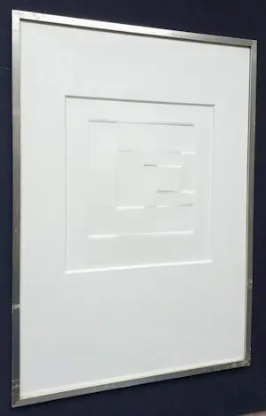 Harry van Kuyk - Geometrisch abstract, reliëfdruk (ingelijst) kopen? Bied vanaf 225!