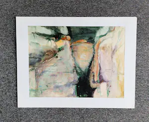 Jan Hendrik van Loon - Grote in 1970 gemaakte gouache - landschap IJsland - gesigneerd kopen? Bied vanaf 48!