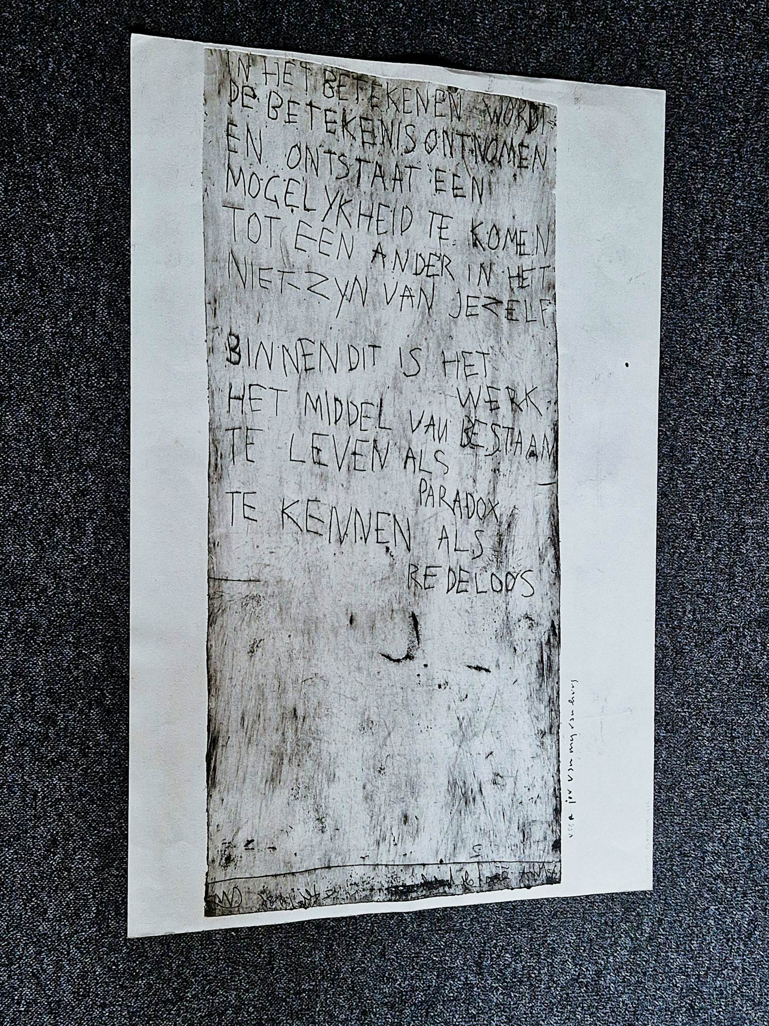 Huug Pleysier - Grote droge naald Ets "in het betekenen" gesigneerd "voor mij van jou van Huug" kopen? Bied vanaf 38!