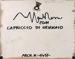 Raffaele Rossi - Gemengde techniek op paneel, Capriccio di Gennaio kopen? Bied vanaf 1!