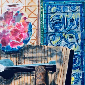 Wendy Chazin - Composition with guitar and vase kopen? Bied vanaf 23!