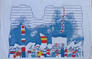 Jef Diederen - FIGURATIE / KLEURLITHO / 64x98cm / SIG / 1975 / PRENT 190 kopen? Bied vanaf 25!