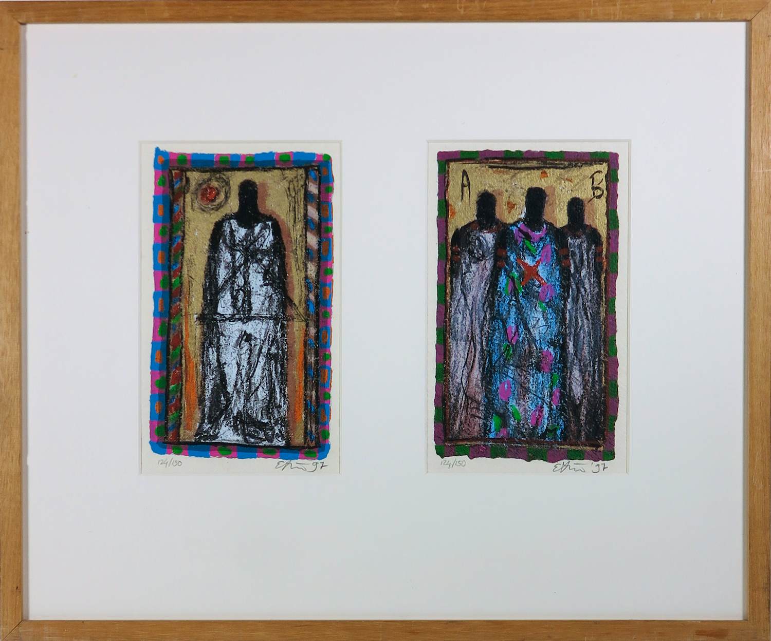 Eric Toebosch - Zeefdruk op papier, Angeli - Ingelijst kopen? Bied vanaf 35!