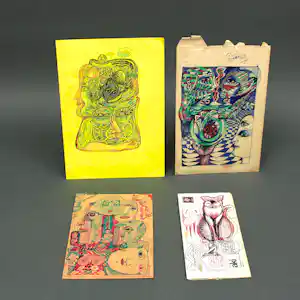 Ernst Vijlbrief - Collectie portret tekeningen uit de jaren zeventig (4x) verkauft für € 80!