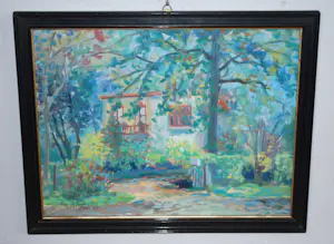 Rene Pierre Tonneyck - Laren Nh - gouache uit 1953 - fraai ingelijst kaufen? Bieten Sie von 100!