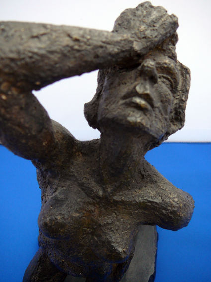 Niet of onleesbaar gesigneerd - 'Wanhoop' -klei op marmeren sokkel- kopen? Bied vanaf 1!