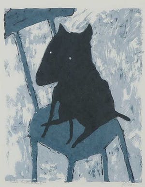 Peter Bastiaanssen - Zeefdruk, Dog tweeluik - Ingelijst kopen? Bied vanaf 40!