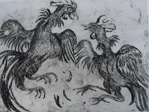 AcheterJeanne Bieruma Oosting - 12 etsen in boek "fabels van la fontaine" (gesigneerd)? Enchérissez de 495!