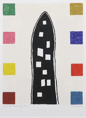 Harrie Gerritz - Zeefdruk, Zonder titel - Ingelijst kopen? Bied vanaf 50!