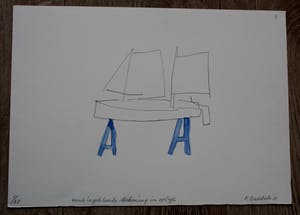 Klaas Gubbels - Hand ingekleurde tekening in oplage- 2001 kopen? Bied vanaf 275!