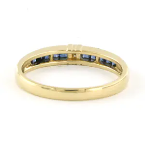 14k geelgouden ring met saffier en diamant - rm 17.75 kopen? Bied vanaf 135!