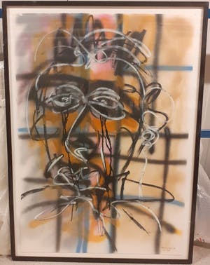 Hannes van Es - abstract werk kopen? Bied vanaf 75!