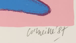 Corneille - Zeefdruk, Les mains rouges - Ingelijst kopen? Bied vanaf 200!