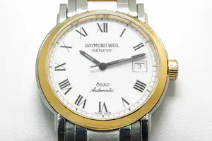 Acheter10- Klassiek Raymond Weil two - tone Saxo Automatic 2920 polshorloge? Enchérissez de 40!