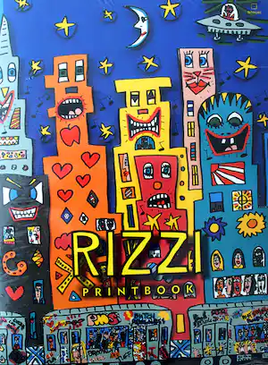 James Rizzi - printbook: met zes prints en een zeefdruk op de voorzijde(Nieuw!) vendu pour 50€ !