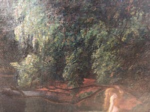 Leendert Adriaan Schilt - badende nymph in sprookjesbos kopen? Bied vanaf 295!