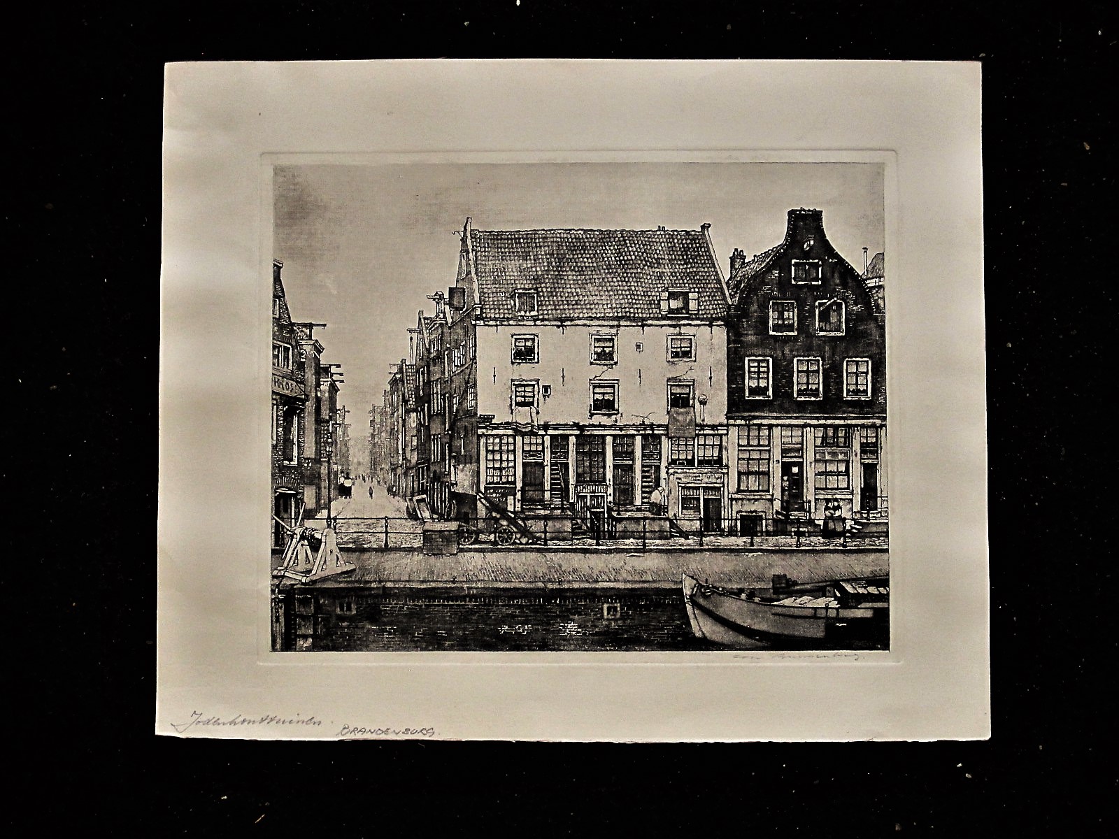 Cornelis Brandenburg - Amsterdam- de JodenHouttuinen en st Antoniesluis - gesigneerd kopen? Bied vanaf 1!