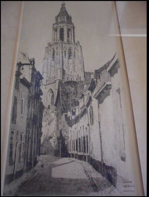 Hendrikus Roodenburg - Ets.Titel. "Trompetsteeg te Arnhem" kopen? Bied vanaf 25!