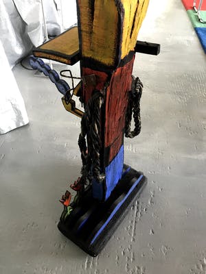 Hans Verschoor - Vrouw met de Pijp - Houten Beeld kopen? Bied vanaf 150!