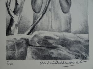 Aart van Dobbenburgh - Ingelijste litho , Meisje – 1979 – nr. 1 van 150 ex. kopen? Bied vanaf 35!