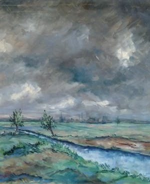 Pie Wilhelmus - (1926-2003) - Landschap kopen? Bied vanaf 50!