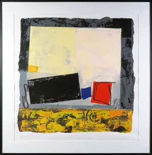 Jos Verwiel - Zeefdruk, Table I - Ingelijst verkocht voor € 50!