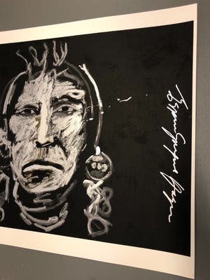 Espen Hagen - Zeefdruk, Titel. "Indian Chief Black". kopen? Bied vanaf 50!