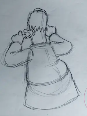 Matt Groening - originele productietekening - Homer - ingelijst kaufen? Bieten Sie von 85!