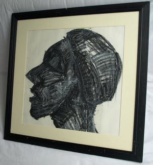 Niet of onleesbaar gesigneerd - Ingelijste tekening, Portret – Gallery Abbott and Holder, Londen - 1985 kopen? Bied vanaf 1!