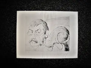 Gunter Grass - org. Kaltnadelradierung "Selbst mit Ratte" handsigniert - limt. Auflage von 30 kopen? Bied vanaf 81!