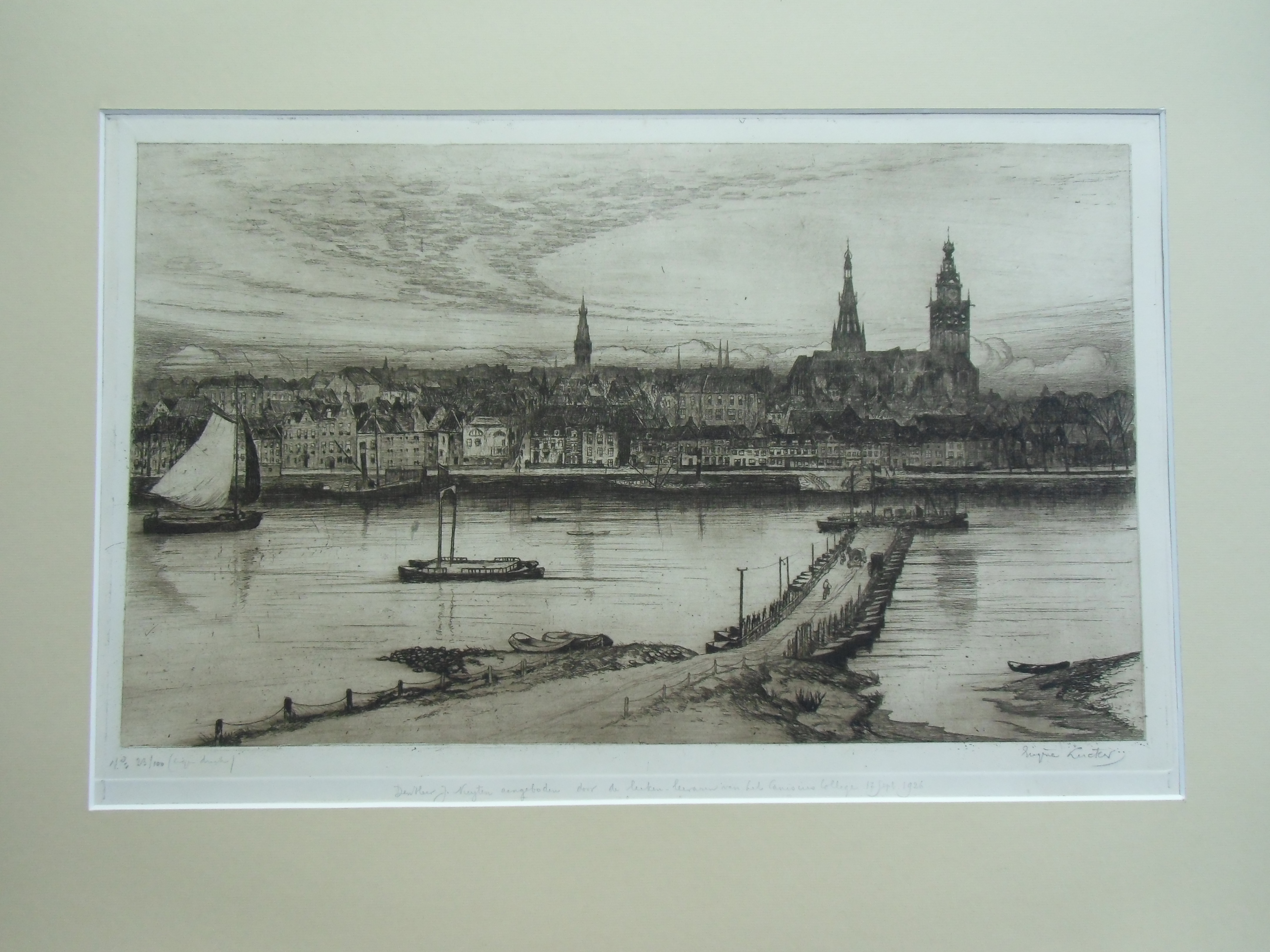 Eugene Lucker - GEZICHT OP NIJMEGEN /// ETS VAN EUGENE LÜCKER kopen? Bied vanaf 190!