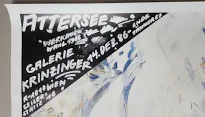Christian Ludwig Attersee - Original Ausstellungsplakat Werkauswahl Galerie Krinzinger Wien 1986 kopen? Bied vanaf 40!