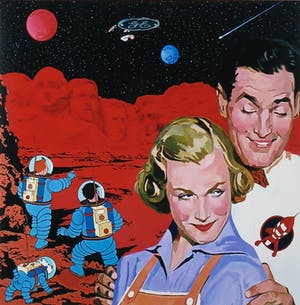 Alfred Degens - Lambdaprint, The red planet - Ingelijst kopen? Bied vanaf 20!