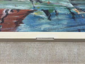 Frederik Amalius van Oostveen - Haven (Denemarken?) | Fraai olieverfschilderij kopen? Bied vanaf 100!