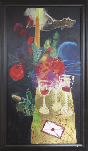 Jan Peter van Opheusden - Olieverf op doek, Zonder titel - Ingelijst (Zeer groot) kopen? Bied vanaf 350!