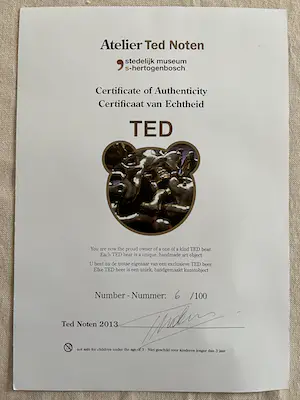 Ted Noten - TED bear kopen? Bied vanaf 50!