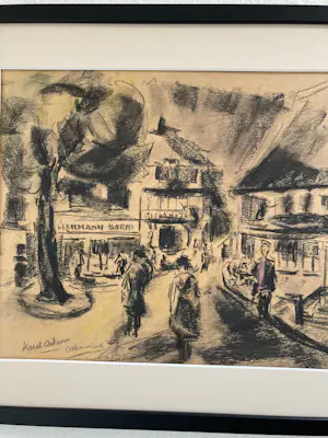 Karel Arkema - Groninger Ploeg -Houtskooltekening met de hand gesigneerd kopen? Bied vanaf 145!