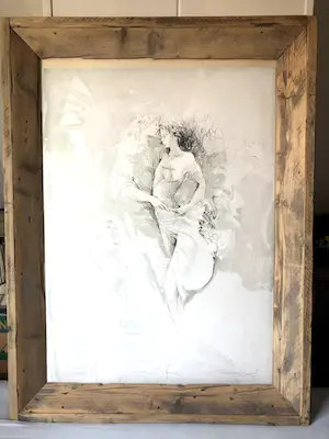 Jürgen Görg - Dame en heer - Ets, Zeer fraai, Massief Ingelijst (Groot) kopen? Bied vanaf 99!