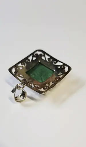 Nieuwe zilveren hanger met malachiet kopen? Bied vanaf 65!