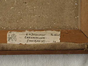 George Degenhart - Olieverf op doek , Carnavalesk – Ingelijst, 132 x 142 cm. – 1967 kopen? Bied vanaf 200!