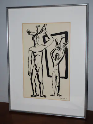 AcheterGust Romijn - 1952: grote inkttekening? Enchérissez de 175!