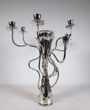 Borek Sipek - 7-lichts verzilverd metalen kandelaar, Simon - Uitgevoerd door Driade kopen? Bied vanaf 400!