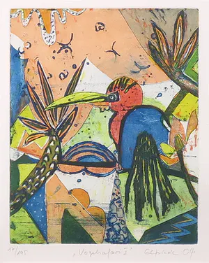 Elfriede Otto - Kleurenets, Vogelsafari I - Ingelijst kopen? Bied vanaf 1!