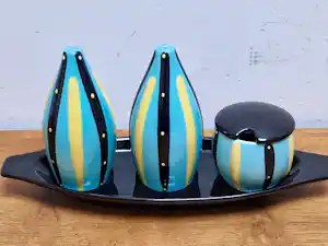 Hornsea Pottery - Peper, Zout en Mosterd stel verkocht voor € 25!